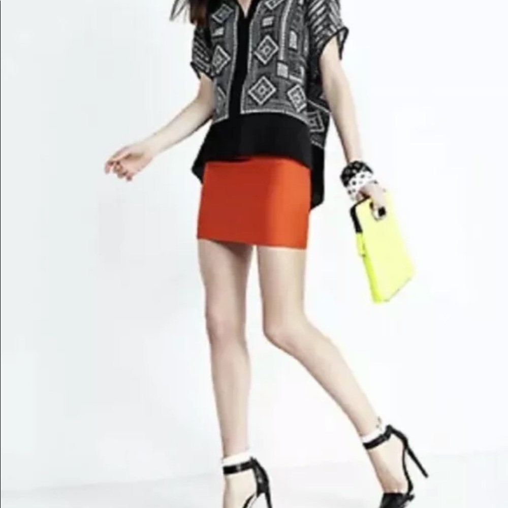 Cathy Style Mini Red Orange) Skirt
